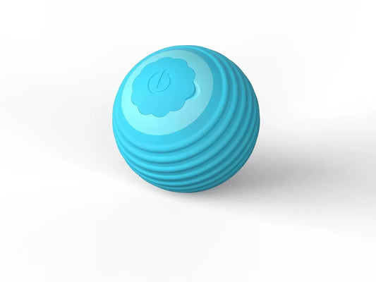 Blue textured ball on a white background pet toys