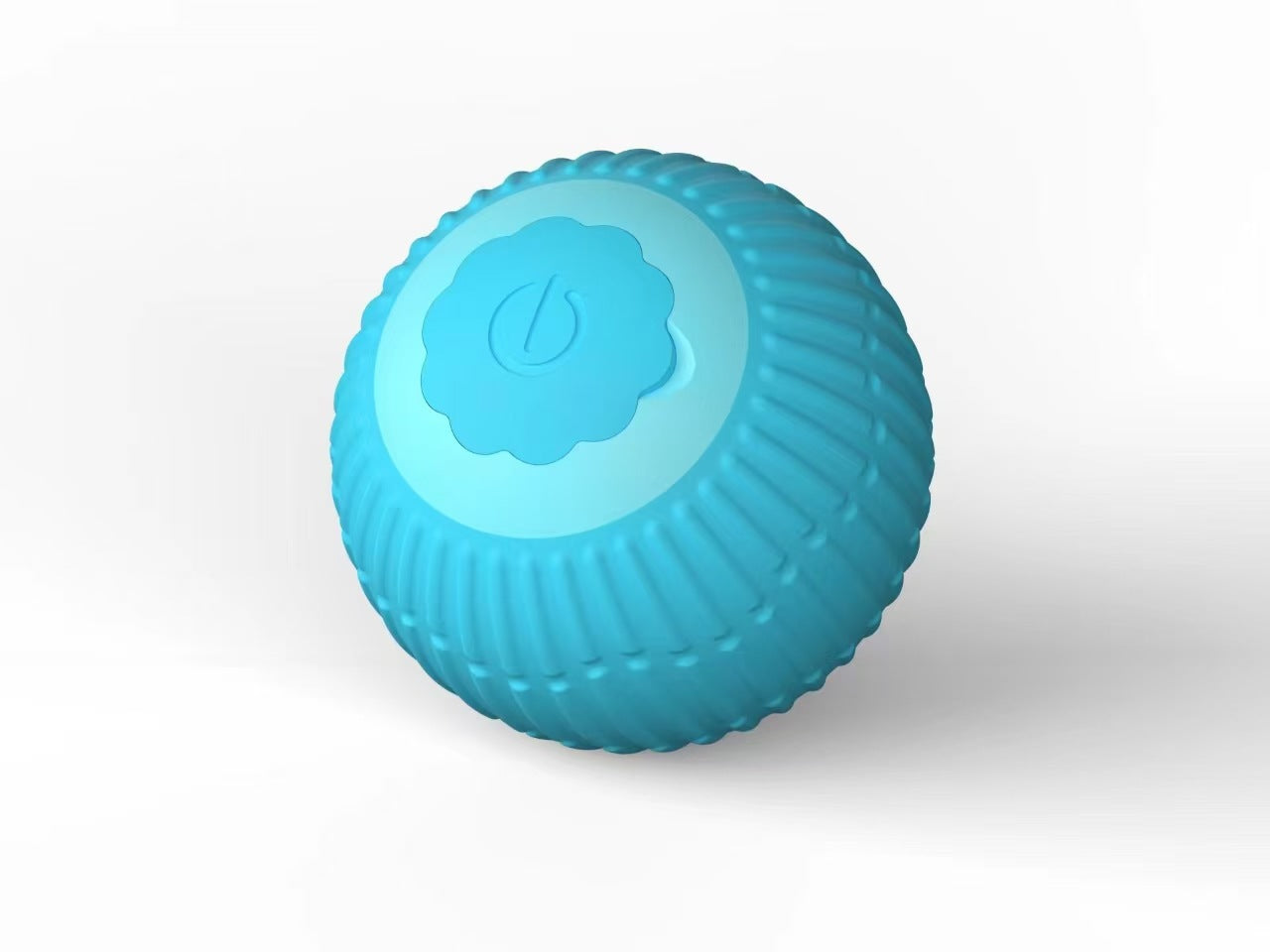 Blue textured ball on a white background pet toys